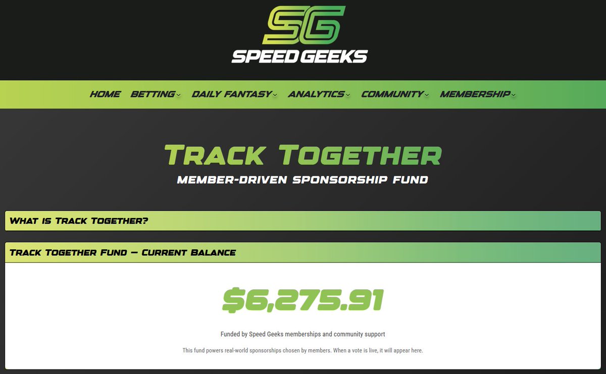 JoeSchroe85's tweet photo. Decided to round up 'just a bit' and make the contribution to the Track Together fund an even $2,000, bringing the current total over $6,000! https://t.co/sdZMQ4fBIV