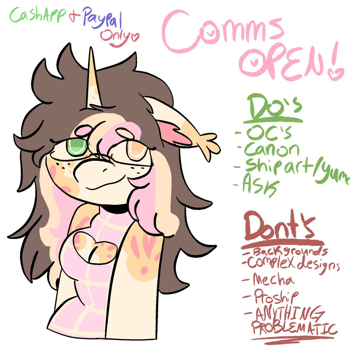 cedarscorner's tweet photo. COMMISSIONS OPEN!!! 
I'm opening some emergency commissions! My bf and I need help moving out of a toxic environment. Anything helps! 

Pricing:
Whiteboard Fox doodles: $1
Full drawing, no color: $5
Full drawing, colored: $10
#commissions 
#commissionsopen #emergencycommissions https://t.co/Ihqy4sQk5j
