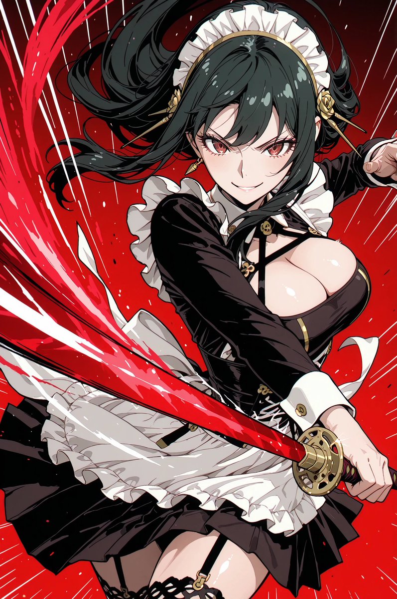 aiillustrat0316's tweet photo. SPY×FAMILY🌹Yor Forger
FAN art SFW
Battle Maid mode activated ⚔️❤️
バトルなメイド❤️ヨル・フォージャー
#BattleMaid #AIillustration #スパイファミリー https://t.co/eXzOj0khfz