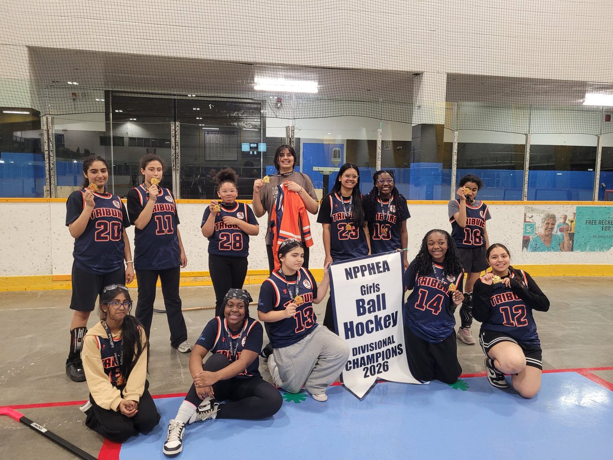 Jason_Stumpf's tweet photo. Yes! That's a 🥇 for the @TribuneDrive Senior Girls Ball Hockey team! They never stopped running! Kept playing hard and just got better and better as the day went on! So proud of you! 🙌 @hpe4pdsb @PHECanada @opheacanada @SportForLife @CIRAOntario https://t.co/tWniYQBNao
