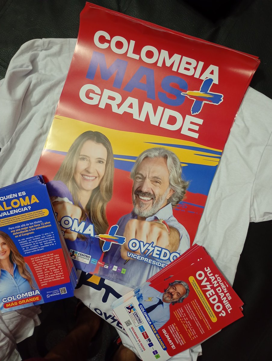 PrensaArameoSAS's tweet image. Un #Kit Dice Más Que Mil Palabras...Vamos Por La Primera Mujer Presidenta (@PalomaValenciaL).

Más Por Más =➕.  Y Sumando....

Cc: @CeDemocratico @AlvaroUribeVel @agaviriau @AndresJRendonC @ArgiroCasta888 @criticolombia3 @VickyDavilaH @JovenesPaloma @FicoGutierrez @BluRadioCo