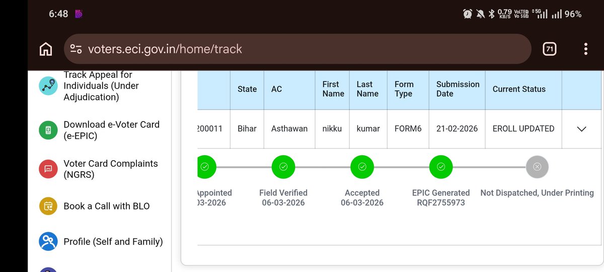 Nikkukumar96's tweet photo. Why @ECISVEEP @PMOIndia @NCIBHQ Why has my voter card not come printed yet and whenever I book an appointment to call, this message comes but no one calls, has our system become so helpless, do all the officers go to the B.L.O. office just to eat the cold of A.C.? https://t.co/iVV6UxEix0