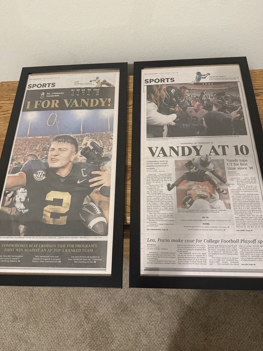Sometimes I take for granted how much #2 did for Vandy football. Both of these serve as daily reminders of two of my favorite games ever. The best player to ever put on the black and gold man 🐐