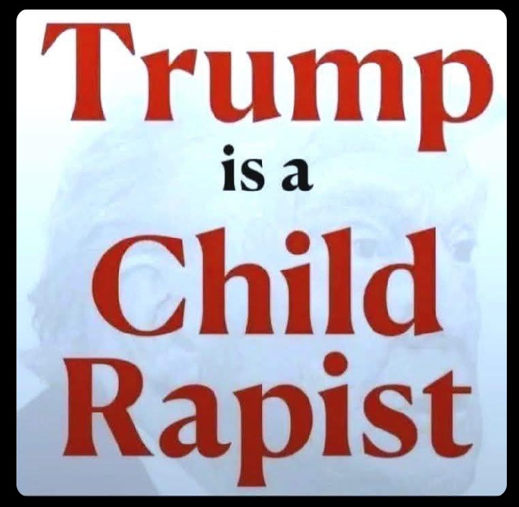 MrSpiritsRaven's tweet photo. We Don't Need NO FûÇkìñ #TrumpEpsteinFilesReleased
We Already KNOW #Trump is a #Pedophile #Rapist #ChildMolesting #SexTrafficking #SexualPredator 

Just FOR CLARIFICATION 👉🏿 IF Former #POTUSBarackHusseinObama HAD done ONE of the #HorrificCrimes Against #Women #Children #Babies THAT #DonaldPedophileTrump HAS COMMITTED, #Obama Would BE be HUNG By His Neck Swinging FROM A TREE LIMB. 👈🏿

I PERSONALLY WANT THAT SAME OUTCOME FOR #DonaldPedophileRapistTrump