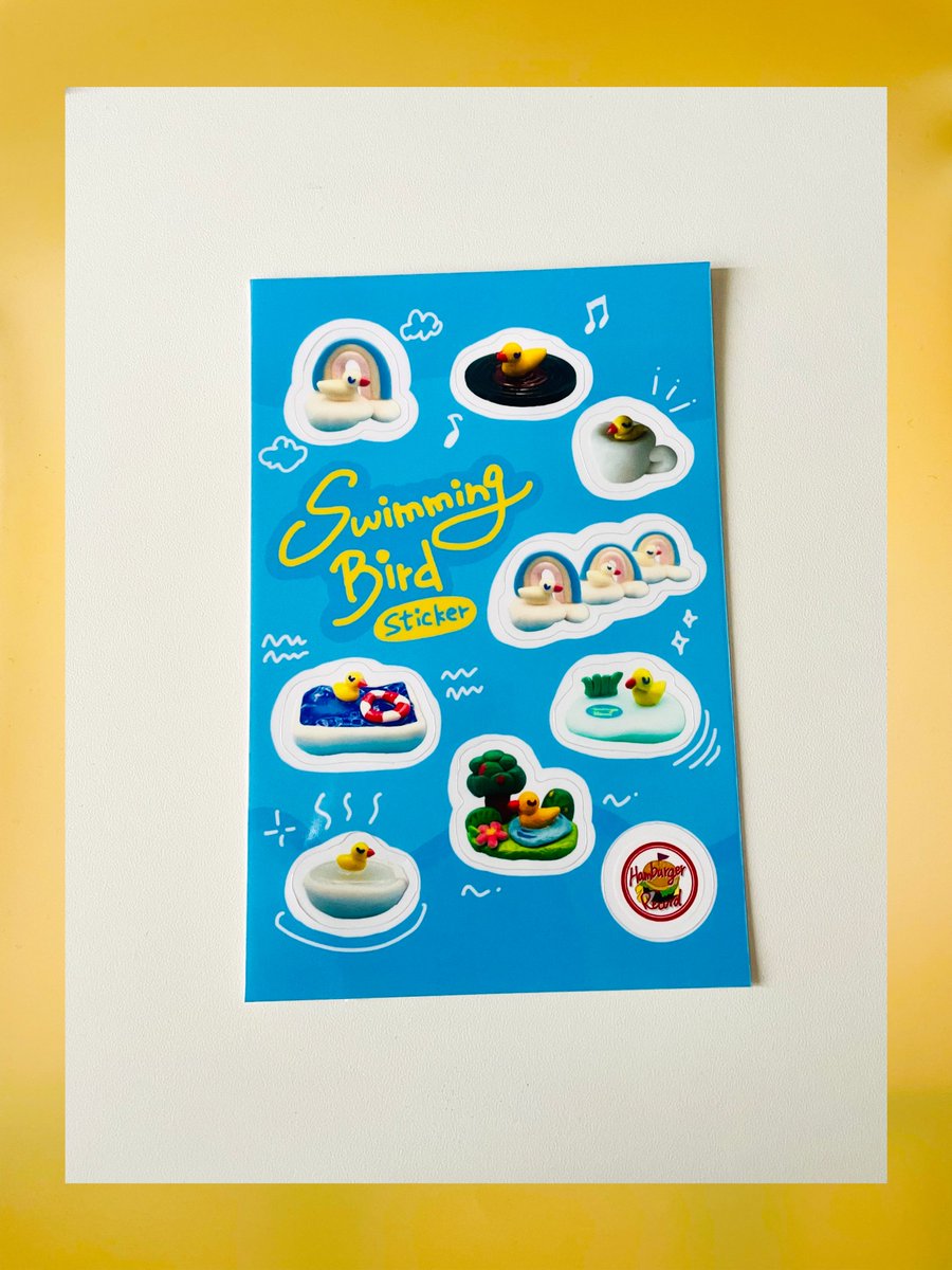 32k1_hr's tweet image. Swimming Bird sticker🐥🫧

新作の可愛いシールができました✌️
ねんどでできたアヒルちゃん達が大集合💞
透明で爽やかなシールです🤍🩵

#イラスト
#illustrator
#sticker
#シール