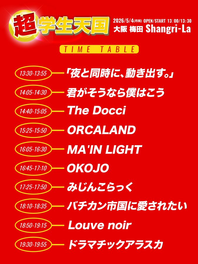 本日は！ 超学生天国 出演 バチカン市国に愛されたい 君がそうなら僕は