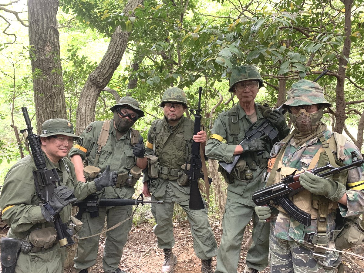 青空ハッスルでの米軍VS反米の戦い 休日戦隊の一員としてナム戦装備で