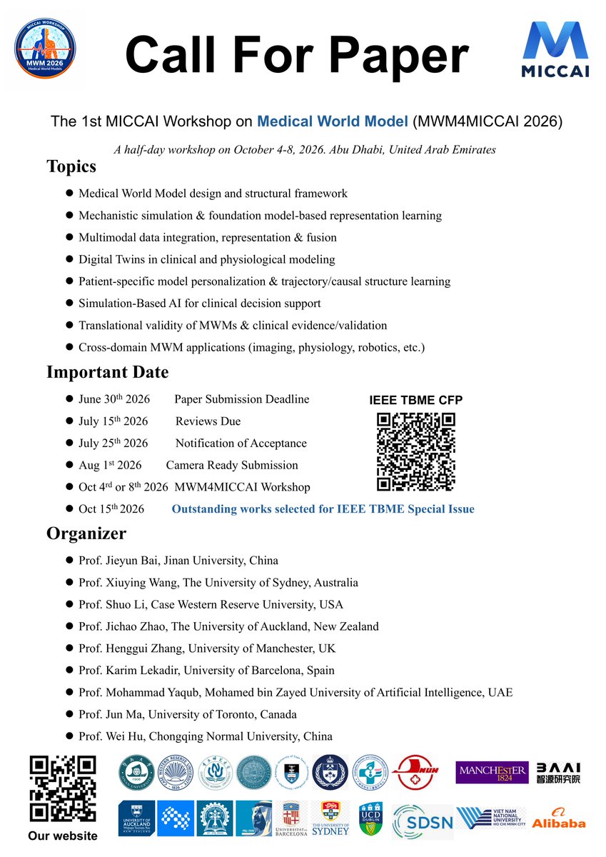 Miccai Poster Example 📢 Call for Papers: The 1st MICCAI Workshop on Medical World Model ...