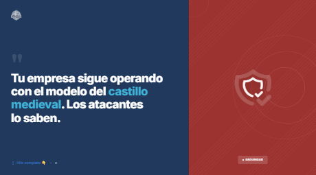 dacmosgroup's tweet photo. Tu empresa sigue operando con el modelo del castillo medieval. Los atacantes lo saben.
Zero Trust no es desconfianza — es madurez digital.
🧵 Hilo de 6 tweets 👇
#ZeroTrust #Ciberseguridad #LATAM https://t.co/bBdKHJvaxU