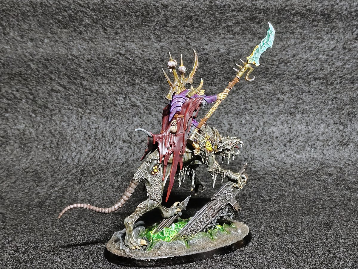 todoveda516's tweet image. #WARHAMMER #ウォーハンマー #週刊ウォーハンマーWORLD　AOS Skaven Clawlord on Gnaw-Beast　完成
