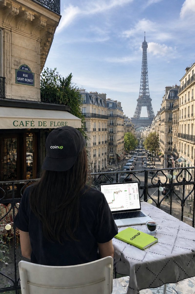 CoinUpOfficials's tweet image. ☀️ GM fam 

🇫🇷 Sipping coffee in a Paris café, charts open on the side

✨ Just Web3 things.

#CoinUp #CP #Web3 #GM