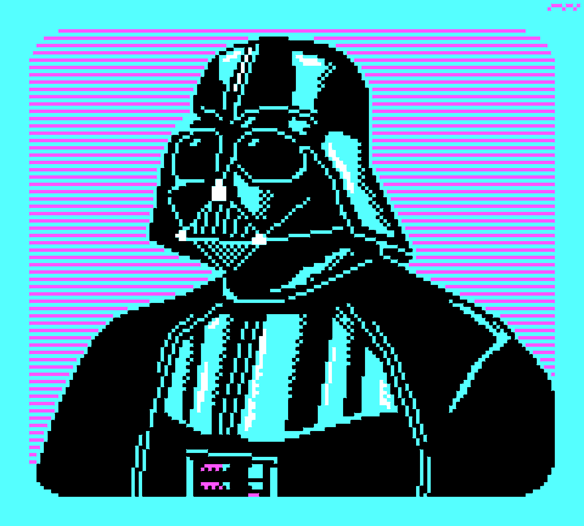 ryandoublevee's tweet photo. Darth Vader in the classic CGA Palette 1. May the 4th be with you! #pixelart #starwars #vader #art https://t.co/3knXsXsUNx