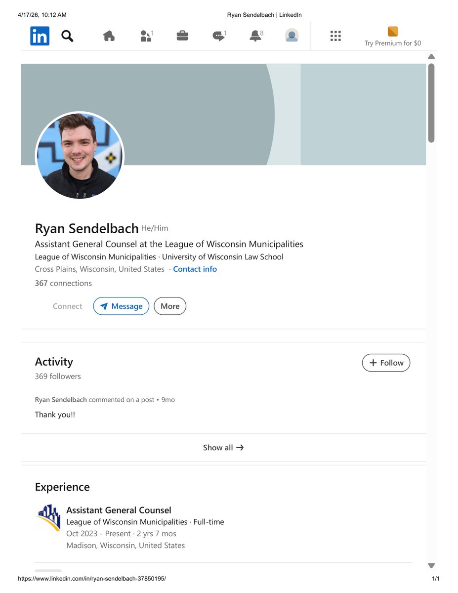 PeterBernegger's tweet image. Criminal complaint filed against Ryan Sendelbach of Wisconsin.  Triple surprise ending! 

He registered to vote twice - in different jurisdictions within the same county! 

Both voter registrations are ACTIVE right now. 

Both in Dane County, the home of the Wisconsin Election