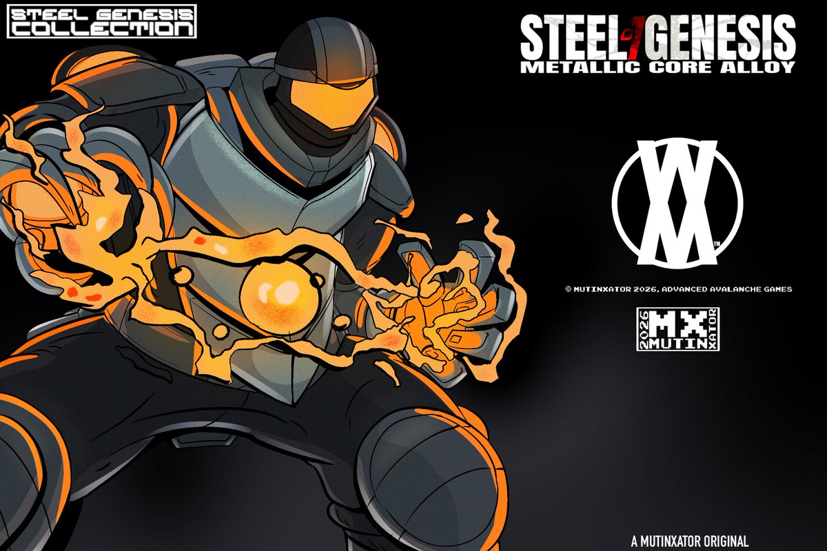 MUTINXATOR's tweet photo. Steel Genesis is an original series by me, MUTINXATOR. A high-intensity saga following a rogue robot anomaly thrown into a universe of missions, mysteries, and overwhelming cosmic threats. Every encounter bends reality, fusing mind-blowing concepts with explosive, dynamic combat. https://t.co/Q9NdjafpRa