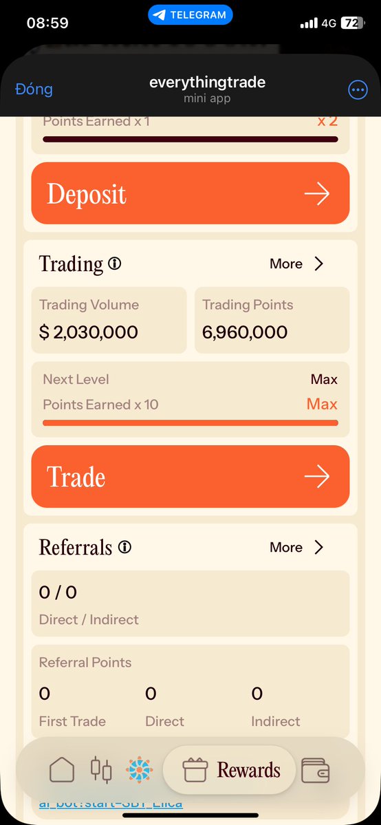 Elica_eth's tweet image. Today I lost 20$ but only got 2m$ Volume, Seeing Everyone on the Volume Ranking Nearly 1 Billion $ It's Terrible @trdEverything 
Join To Earn Points To Redeem Rewards Here 👇
t.me/EverythingTrad…
