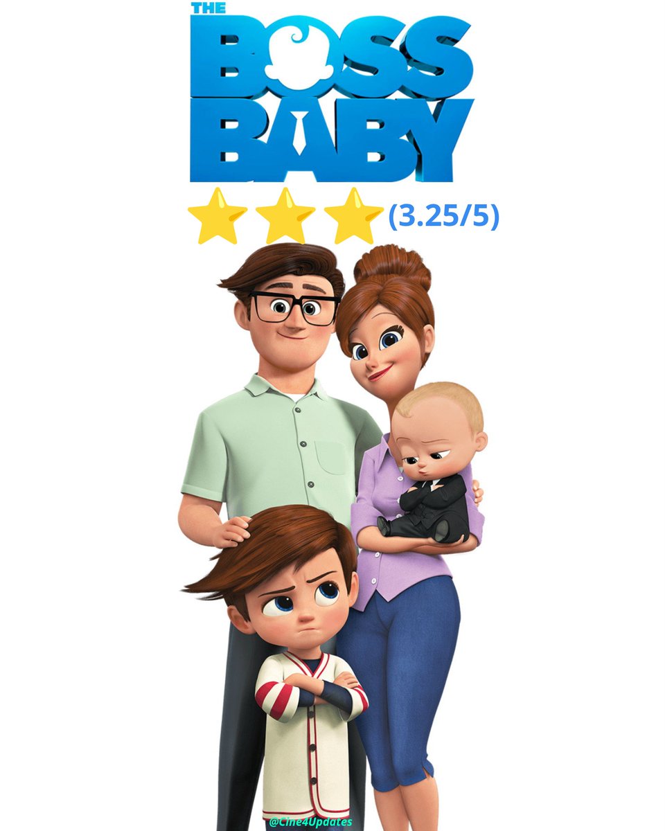 Cine4Updates's tweet photo. #TheBossBaby 2017 English
⭐⭐⭐(3.25/5)
A watchable feel good comedy drama where a 7 year old boy with overactive imagination being jealous narrates the arrival of his younger brother as a fantasy event filled with conspiracy theories, heroism and heartwarming moments. https://t.co/VuzcxVqkY1