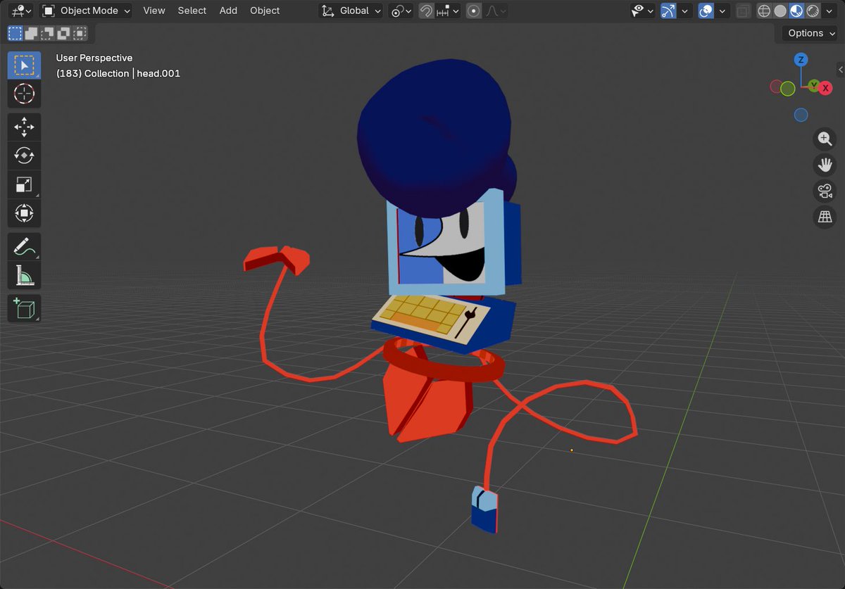 Vice_D_Tective's tweet image. So close to finishing my model #blender #vtubermodel #3D