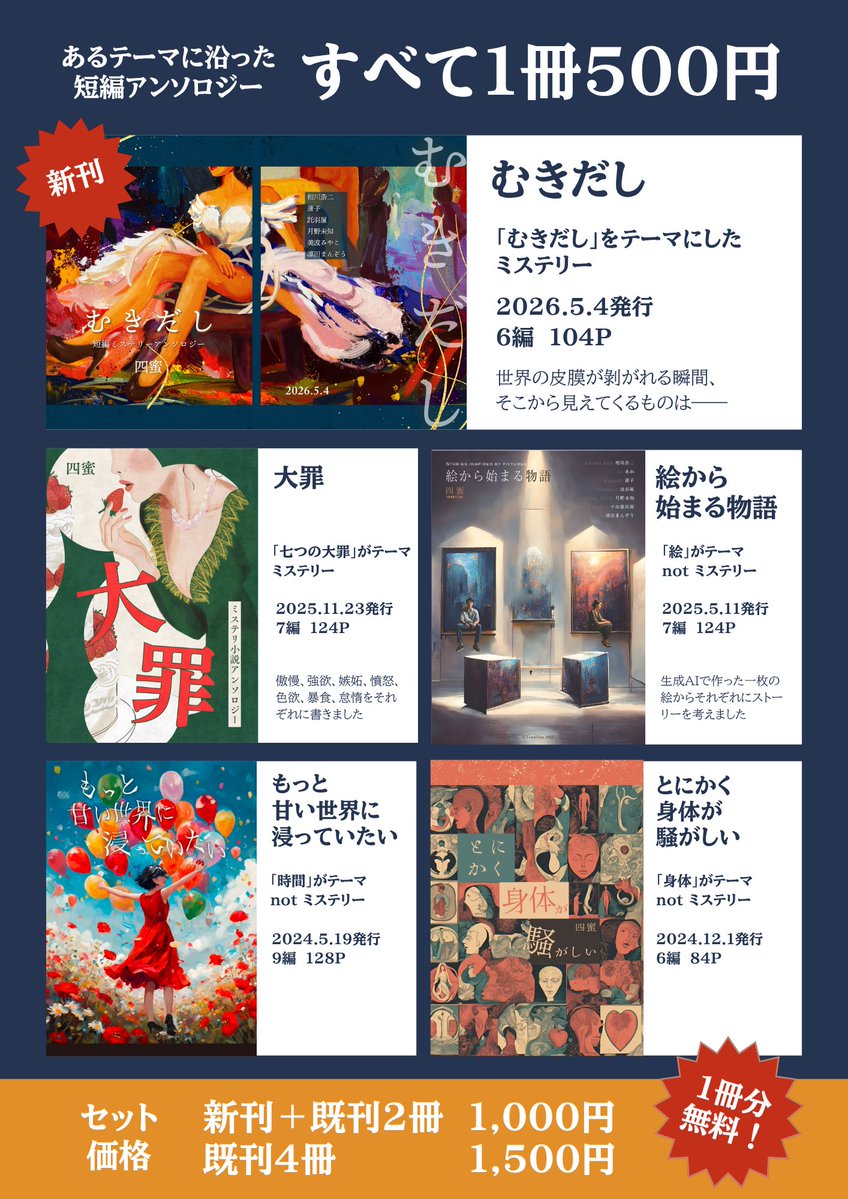 四蜜@文学フリマ東京42(か-10) tweet media