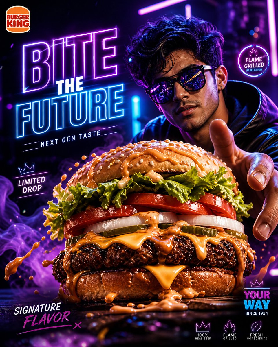 Flame-Grilled Boldness: A Cinematic Burger Experience - PromptGather image 1