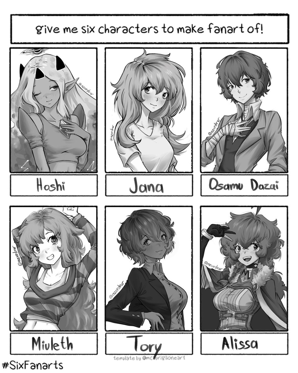 azurdrw_'s tweet image. Y se terminó!!
24 de 24 bocetos de la multiplantilla del reto de los #6fanarts 
Como avise, el último cupo me lo guardé para Alissa por que ya hacía falta, desde inicios de año que no la dibujaba xd
Y bueno, a partir de hoy retomo los dibujos normales 🤔

#drawings #original