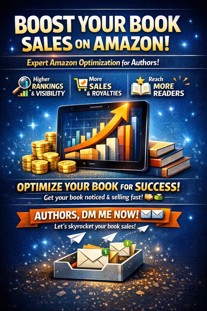 beatricefinch08's tweet image. Amazon is a search engine—optimization is the difference between hidden and bestselling.
I help authors turn their books into visibility machines 🚀
📥 DM me “OPTIMIZE”
#AmazonKDP #BookMarketing #SelfPublishing #IndieAuthors #AmazonSEO #KDP #AuthorLife