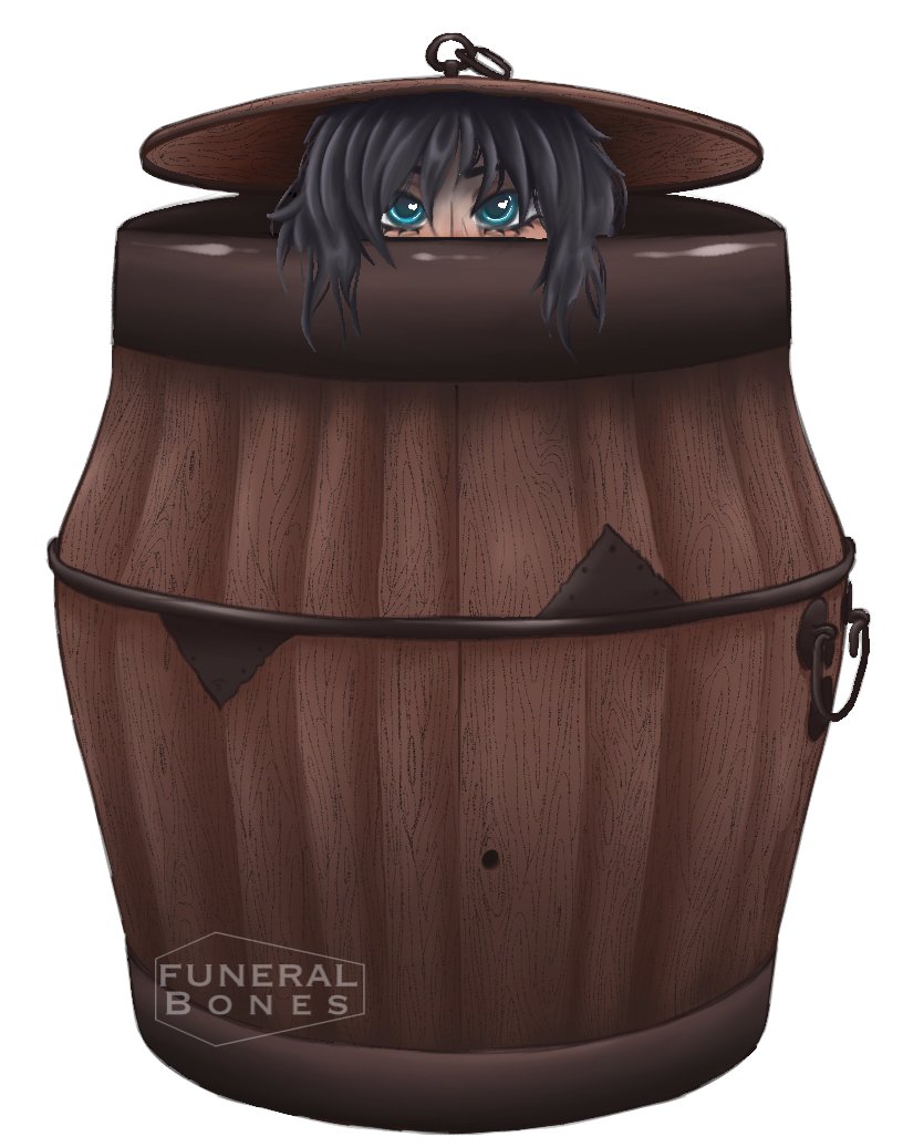 funeralbones's tweet photo. Little Gu Mang "Beast of the Rice Barrel" Yu Wu art I whipped up and finally have live on my acggoods as a keychain #yuwu #remnantsoffilth #roubaobuchirou https://t.co/lfRbpu7ANm