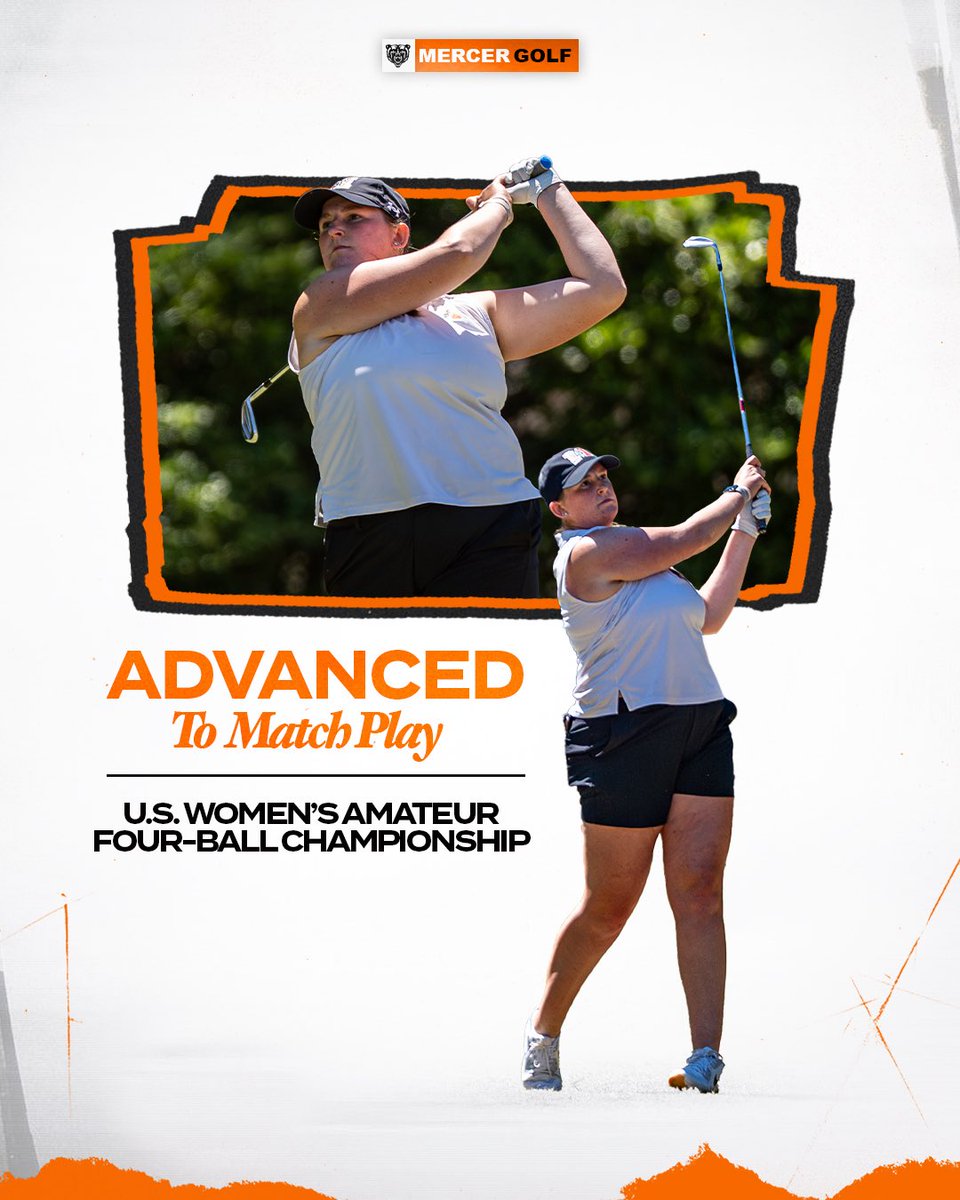 MercerWGolf's tweet photo. Congrats to Katie and Mary Janiga Kartes on advancing to match play at the U.S. Women’s Amateur Four-Ball Championship! 👏

#GoBears https://t.co/7CJWWl6CCo