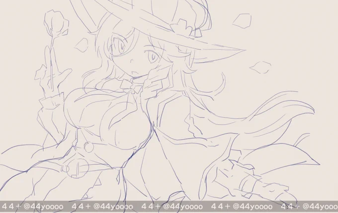 九原 普段描かない方向性のキャラを練習してる…