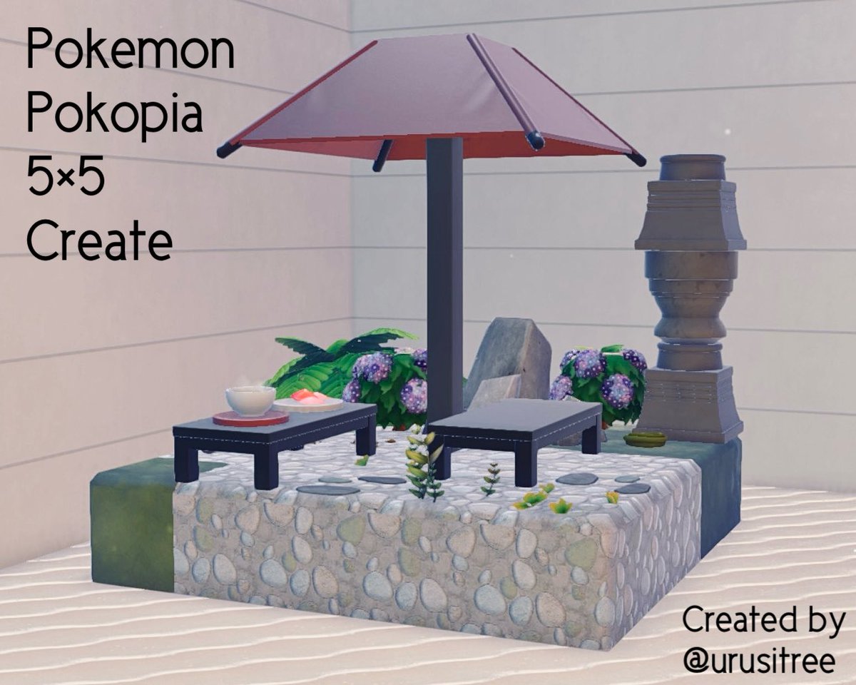 urusitree's tweet photo. 5×5クリエイト
  
お茶席　(屋外)    
野点
　
#ぽこあポケモン       #ぽこポケ          
#PokemonPokopia  #pokopia
#55クリエイト https://t.co/tHREOaqT2Q