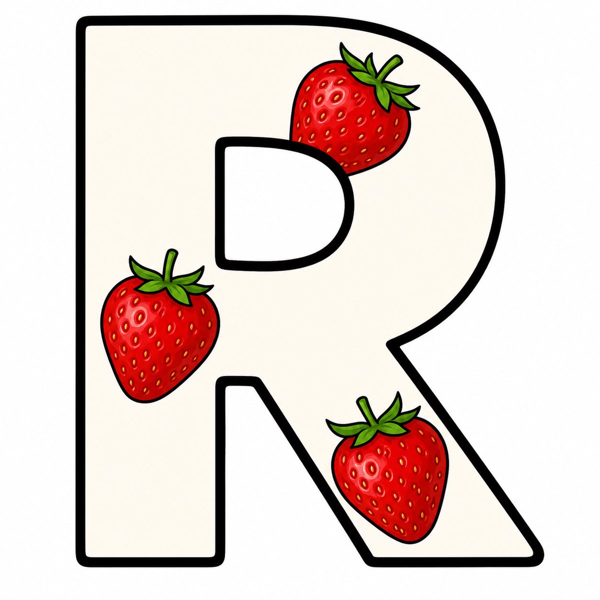 stujmar's tweet photo. The letter R has three strawberries in it. https://t.co/yJVHVt9Gk0