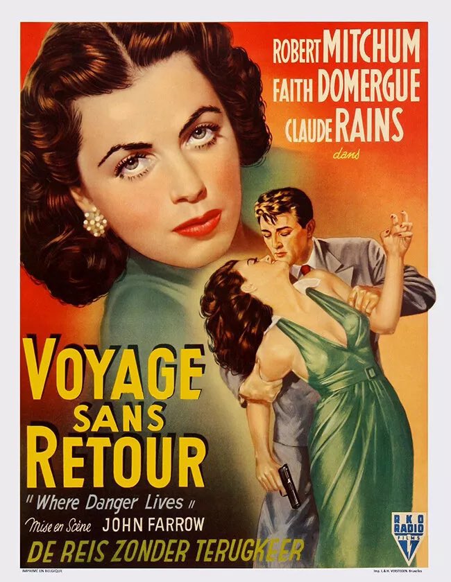 analgesicsleep's tweet image. Posters for “Where Danger Lives” AKA “ A White Rose for Julie” AKA “Tragic Fate” (1950) from The USA, Belgium, Italy and Australia
#BNoirDetour #WhereDangerLives #FilmNoir