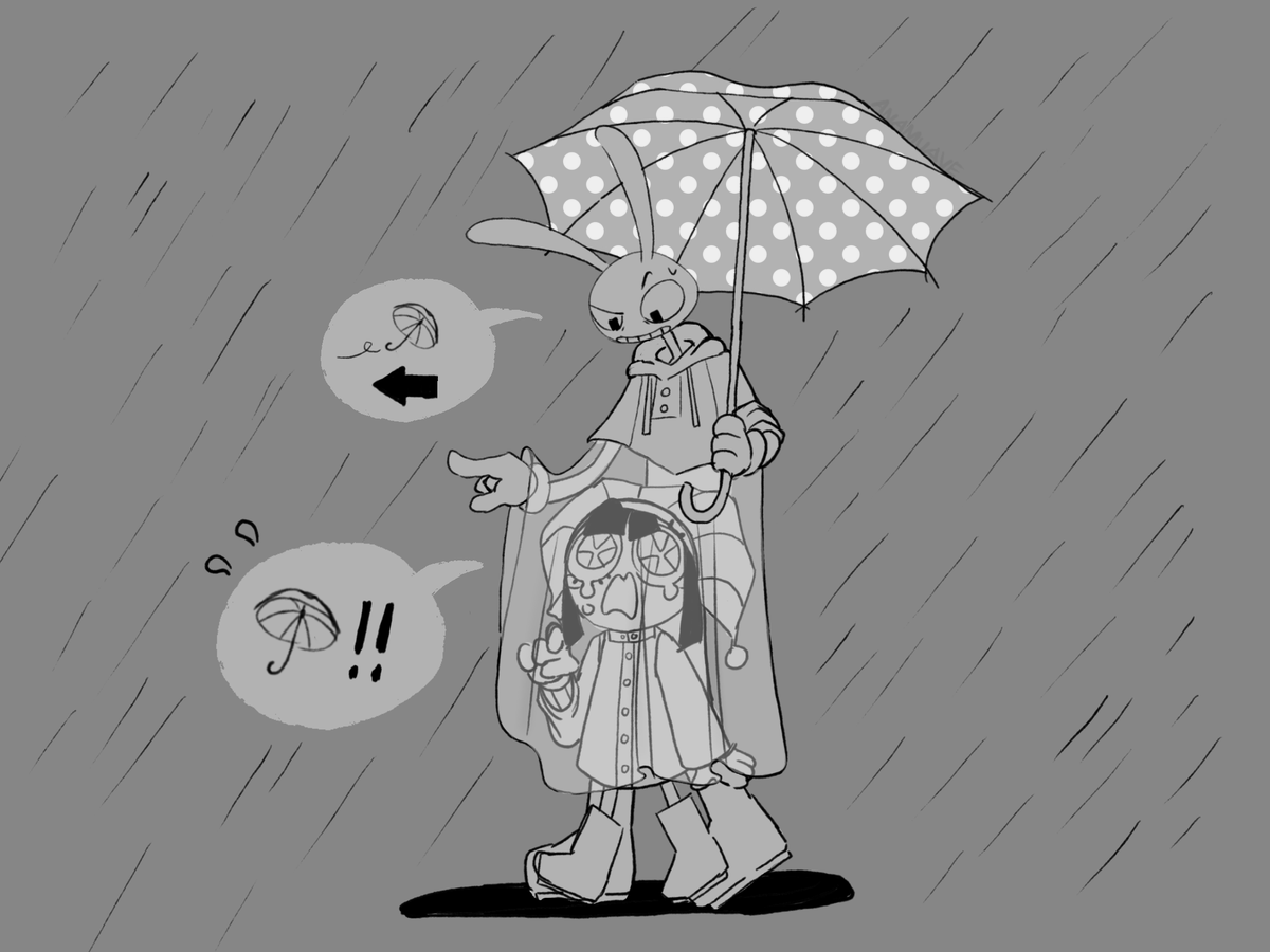 the wind blew her umbrella away D:
#funnybunny