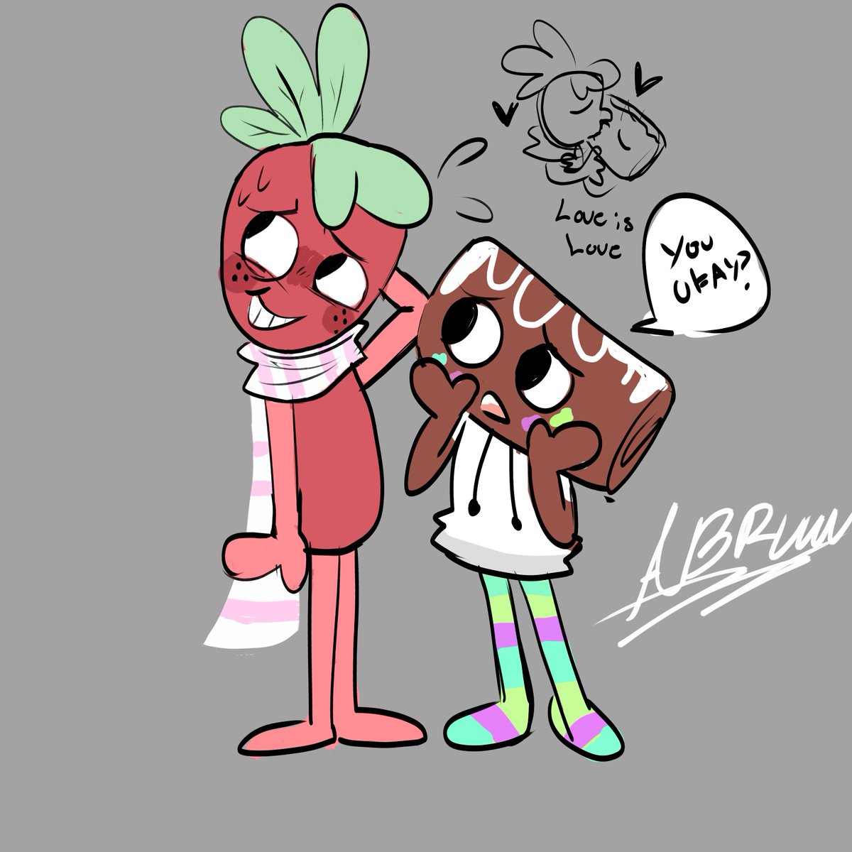 Abr415's tweet photo. This is my first time drawing fruitcake
#dandysworld 
#Fruitcake
#Shrimpo https://t.co/CQllbpzXG6