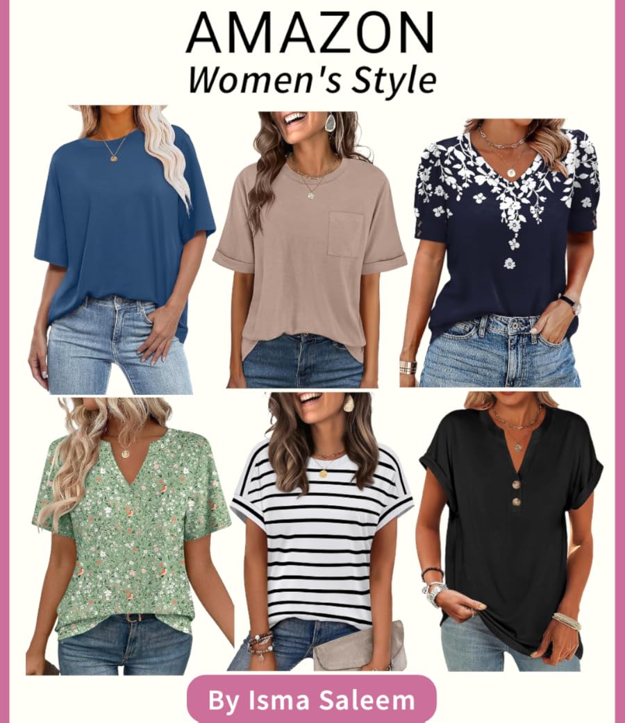 ismasaleemstyle's tweet image. 6 best T-shirt tops for women from Amazon. Ultimately gives you an effortless look. Add these to your summer wardrobe.
#tshirts #Amazon #summerstyle  #amazonfashion #amazonfinds  #founditonamazon 
#ad @amazon
Shop here
amzn.to/3PejrI5