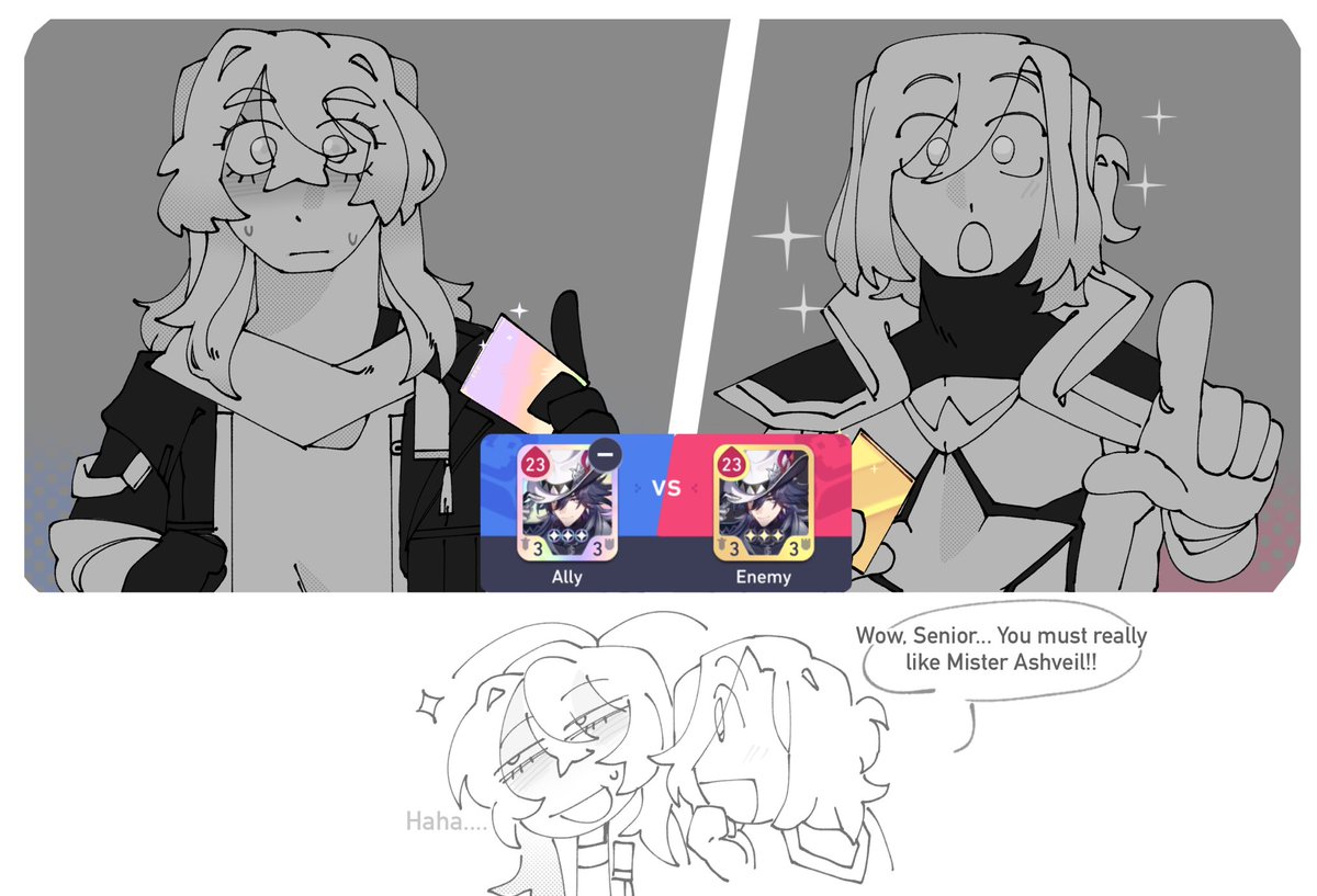 StrawValentine's tweet photo. Something cute I noticed 
#Stelle #Cinderborne Implied #AshStelle #不死星 https://t.co/0GN3yCE4Cp