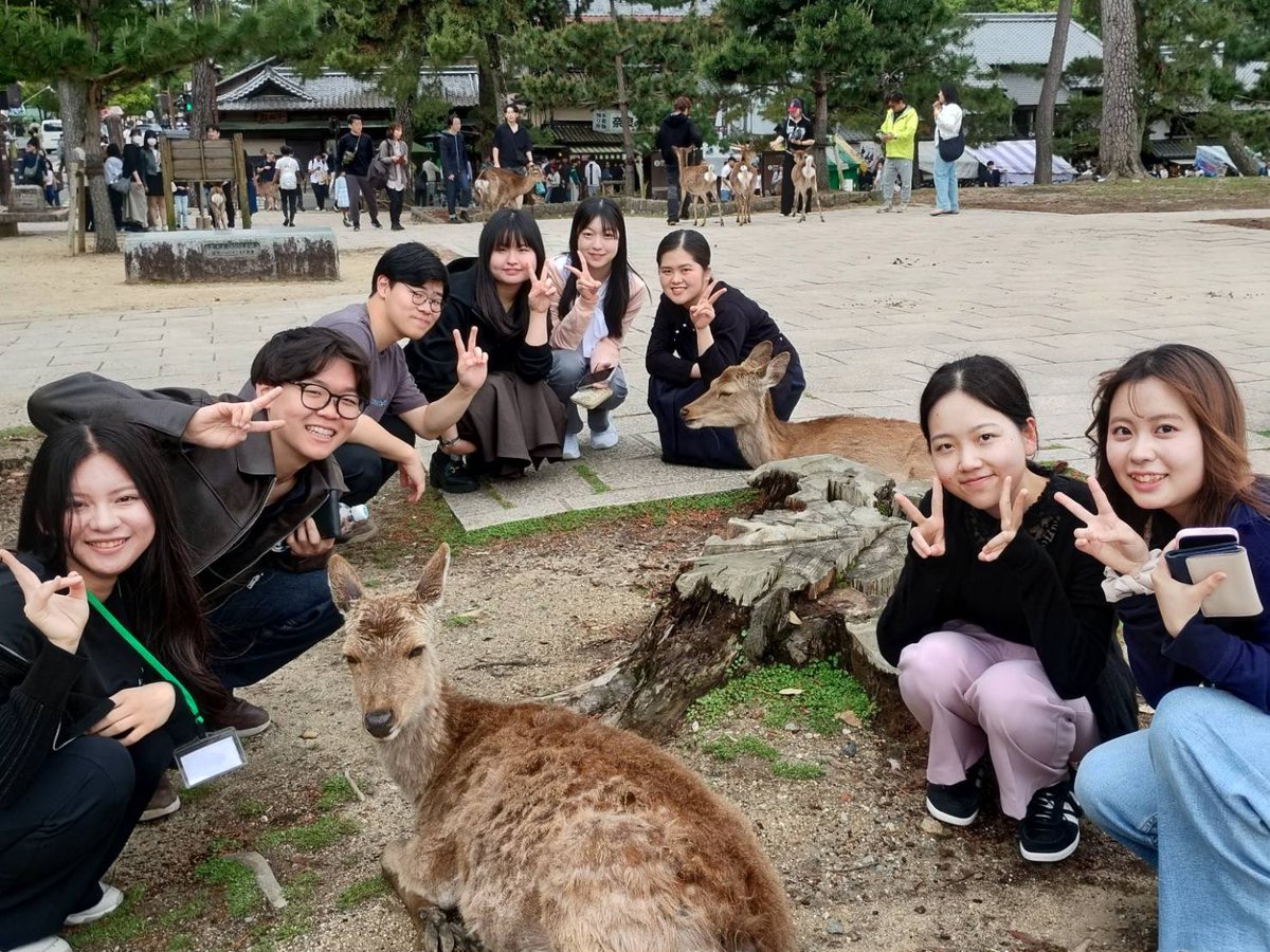 musikfest_nara's tweet image. #ムジークキャンプ 2日目🎵
練習前には、鹿とふれあい奈良を満喫する受講生たちの姿が見られました。
奈良ならではの環境の中で、音楽に集中する日々です🎻🎹
#Nara #NaraforCulture #musikcamp #春日野国際フォーラム甍　#japannationalorchestra #奈良県