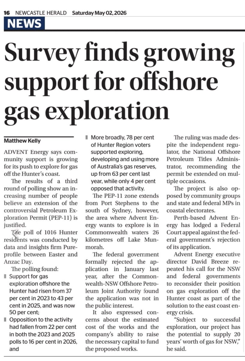 bountyoil_gasnl's tweet image. #PEP11 Survey finds growing support for Offshore gas exploration.  #energysecurity #ausecon #ausbiz #asx #asxnews #gas #crudeoil #oilandgas