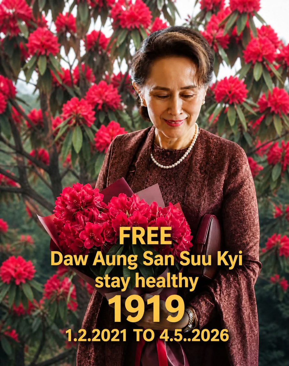 htartha76128693's tweet photo. #အမေ

ကျန်းမာပါစေ

🙏🙏🙏

ရက်ပေါင်း ၁၉၁၉ ရက်ရှိပြီ  

🌹🌹🌹

#Days1919
#FREE!္
#OurLeader

#FreeHerNow !  
 #Free
#DawAungSanSuKyi
#FreeDawAungSanSuKyi
#FreeNow https://t.co/1s1Pny4cnm