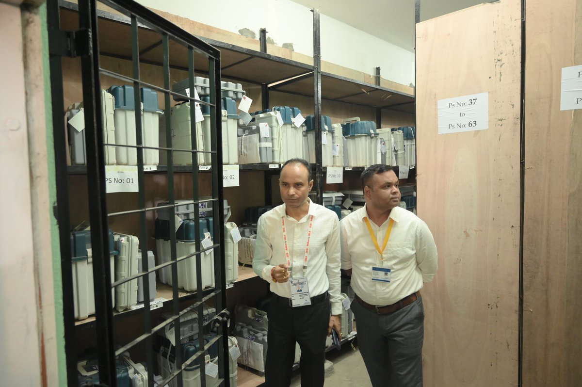 DEONalbari's tweet photo. On the counting day,4th May 2026,the strong room at Nalbari College was formally opened by the DEO Shri Nibedan Das Patowary, ACS,in the presence of concerned officials, with due adherence to all prescribed protocols and security procedures.
@ECISVEEP 
@ceoassam62029 
@diprassam https://t.co/DGr3X3YyVl