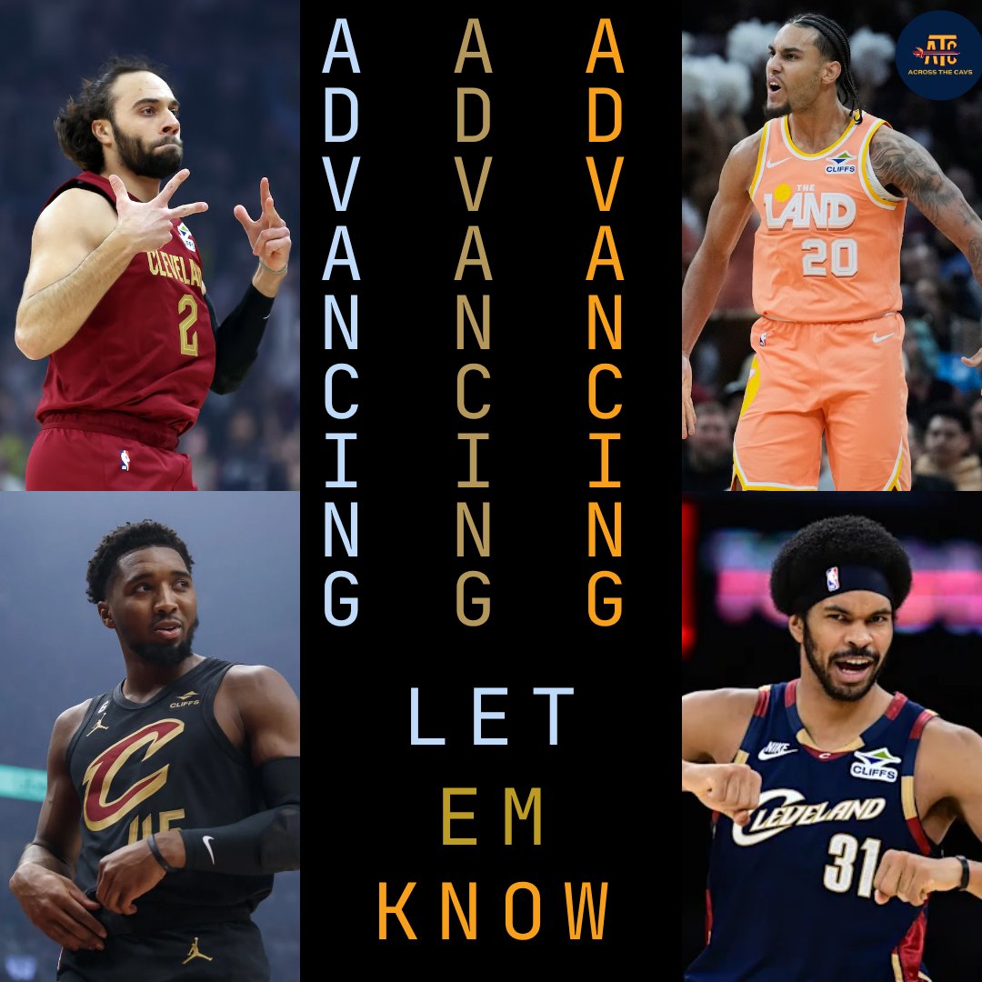 AcrossCavs's tweet photo. THE CAVS ARE ON TO ROUND TWO!

Jarrett Allen: 22 pts, 19 rbs, 2 stls, 3 blks, +13
Max Strus: 12 pts, 8 rbs, 5 asts, +20
James Harden: 18 pts, 6 rbs, 3 asts
Sam Merrill: 13 pts, 3 rbs, +16
Donovan Mitchell: 22 pts, +8
Jaylon Tyson: 7 pts, 9 rbs, 4 asts, +19 https://t.co/oLp50fOEoe