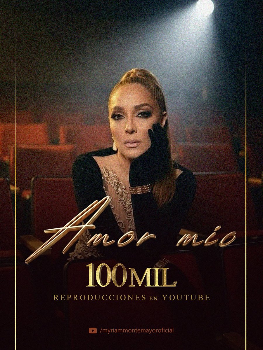 elgerigada's tweet photo. El video oficial del nuevo tema de @MyriamMonteCruz, “Amor mío”, ya superó las 100,000✨ reproducciones en YouTube.

🎧 Escúchalo en Spotify y en plataformas digitales. https://t.co/ZJjVlcEEIU