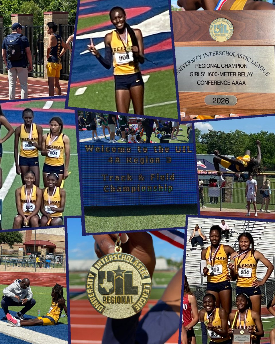 GinaBCobb's tweet photo. So proud of @fhsgoldtrack.  They never give up and keep going.  Next stop…State!  💙💛 #BeAbove #theGOLDstandard #fly2gether https://t.co/TrReYTrZyI