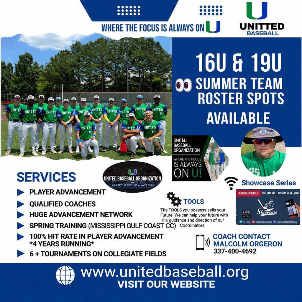 UBOScout's tweet photo. Any baseball players that are the ages of 14-19 that are looking to play this summer, we have some opportunities that are available. Please get with me to get more information. https://t.co/vPykIlKpGg
