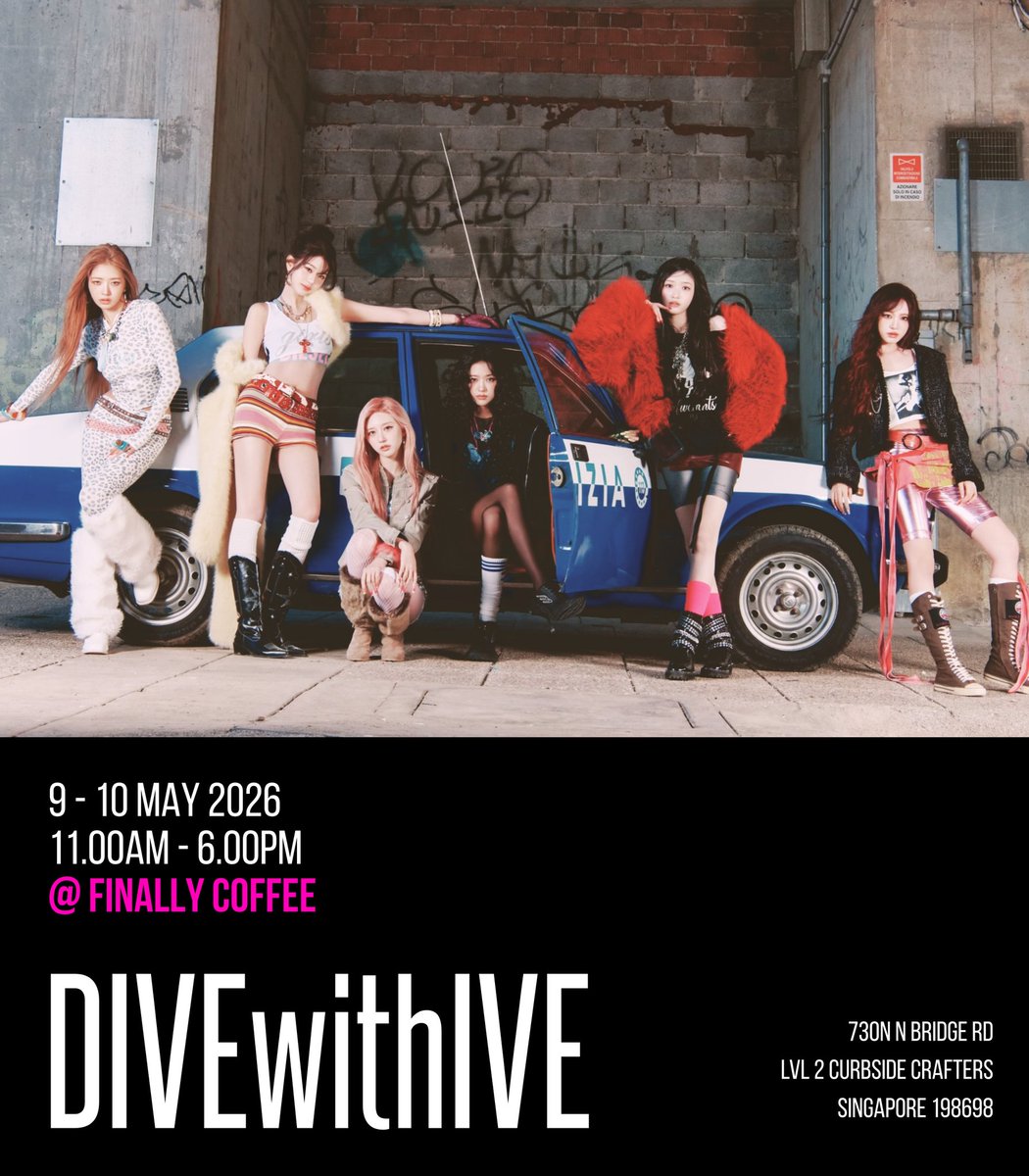 finallycoffeesg's tweet photo. DIVEs, this is your signโค
Step into the vibe at our #DIVEwithIVE cafรฉ eventโจ
Extra Giveaway! Repost this post to win a full set of our event gift. Giveaway ends on 8 May.
๐
9-10 May
๐ 11-6PM
๐ Finally Coffee
#IVE #์์ด๋ธ
#SHOW_WHAT_I_AM_IN_SG #SHOW_WHAT_I_AM #IVEinSG https://t.co/EWSAiraIsB