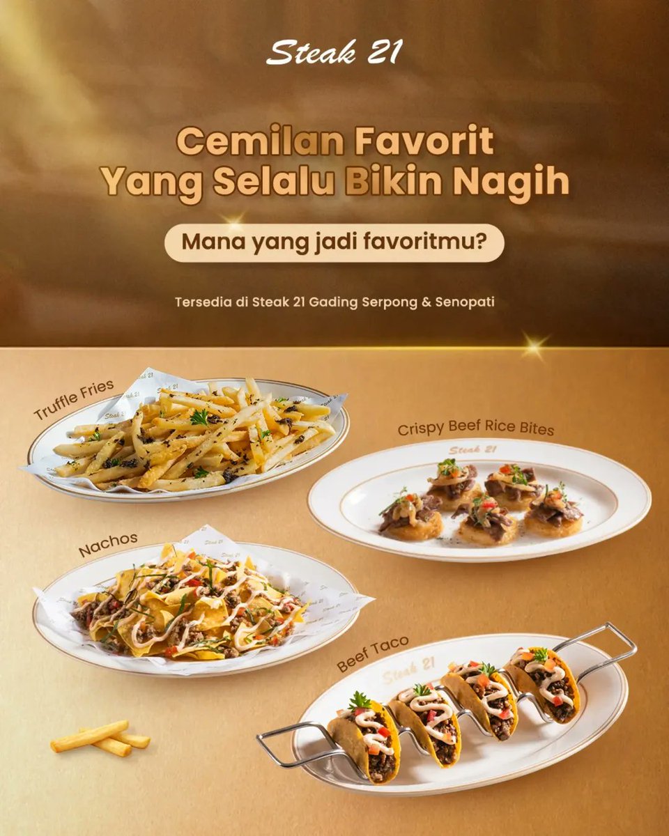 Steak21_ID's tweet image. Cemilan favorit yang selalu bikin nagih 😋 Bukan cuma enak di gigitan pertama, tapi di setiap suapan rasanya makin bikin pengen lagi.

Teksturnya pas, rasanya nempel di lidah, dan cocok dinikmati kapan aja lagi santai, kerja, atau kumpul bareng keluarga.
#steak #steak21 #snack