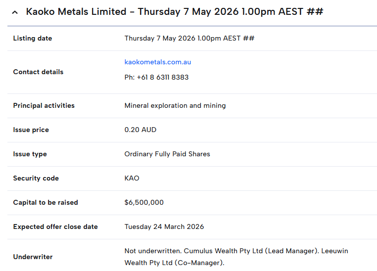 Kaoko Metals Limited tweet media