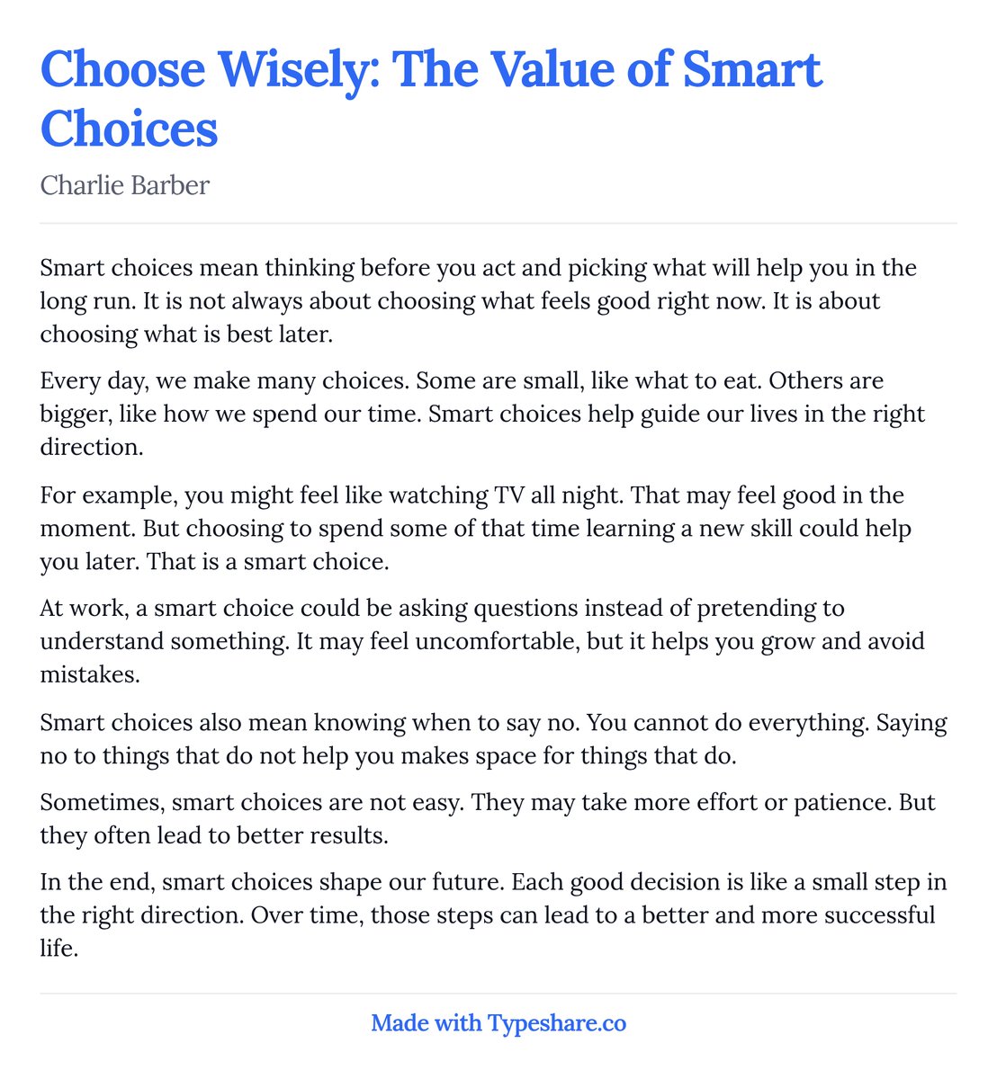 charliebarber49's tweet image. Smart choices today shape a better tomorrow. Think long-term, not just what feels easy now. 

#DecisionMaking #LifeChoices #Growth #Success