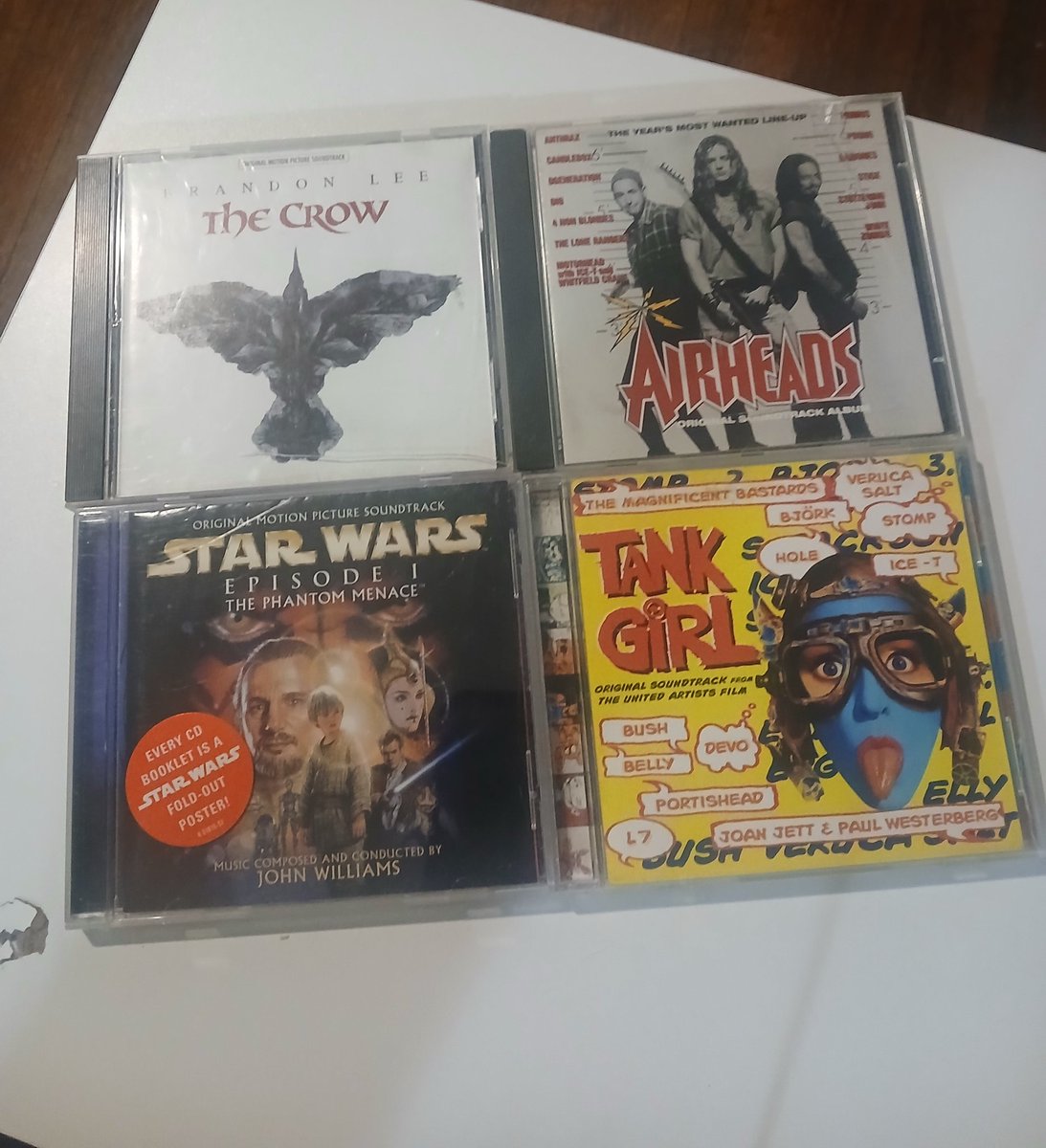 Amazingthrifts's tweet image. Check out #MovieSoundtracks #CDs The Crow - Airheaeds - Tank Girl - Star Wars EP 1 ebay.us/m/yoOOv7 #eBay via @eBay