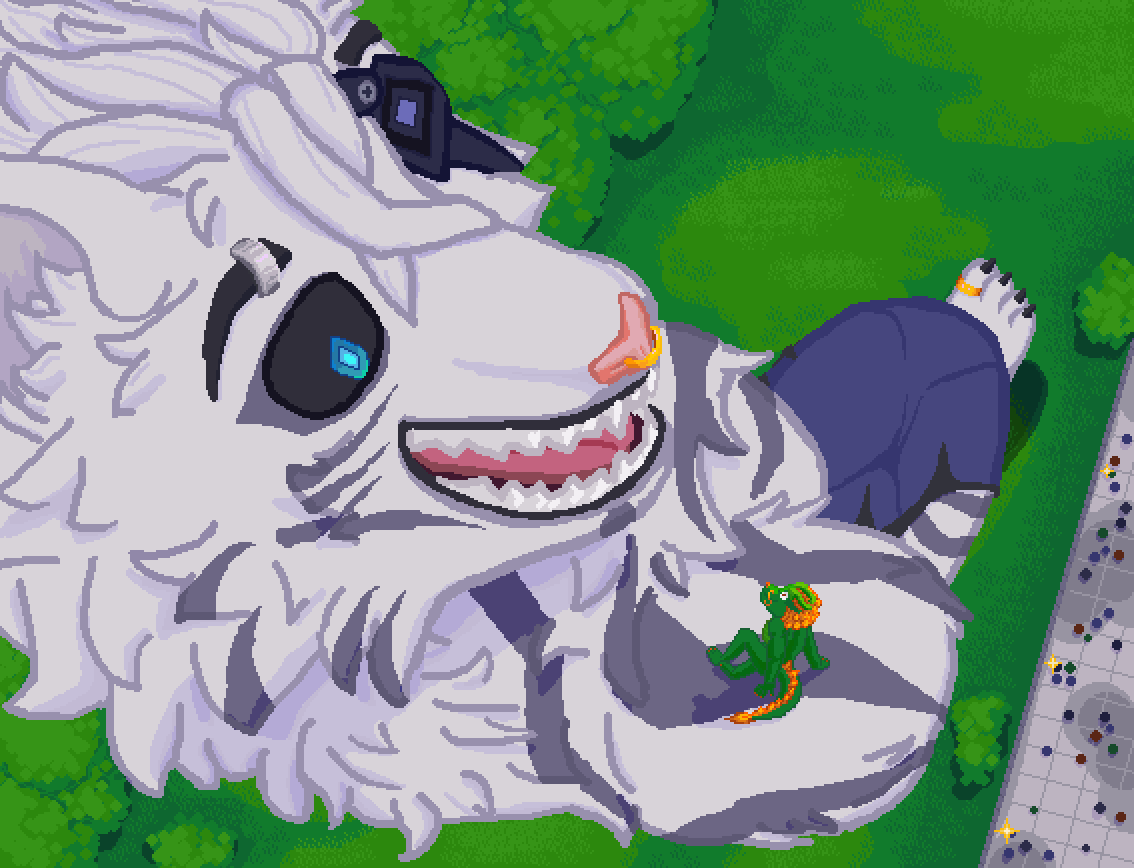 Evorax_Axe's tweet photo. Yay! Finally MacroMar- it's May now.... ._.
Life happened then my laptop broke down, but at least now it's finished >:3
#MacroMarch #furryart #furry #pixelart https://t.co/dO7rlnVGrX