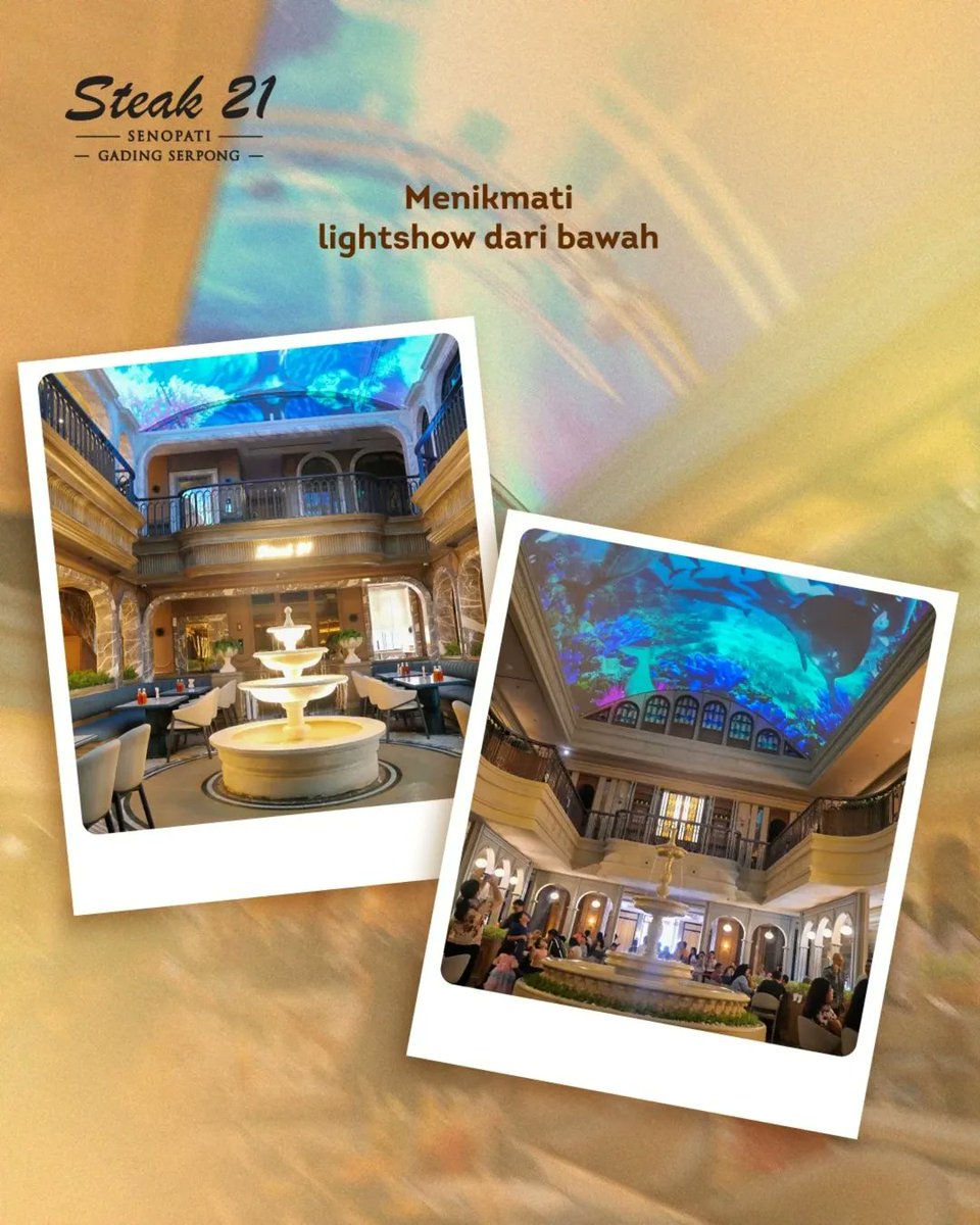 Steak21_ID's tweet image. Spill spot terbaik nikmatin lightshow di Steak 21 Gading Serpong &amp;amp; Senopati ✨

Makan enak, suasana dapet, vibes-nya beda dari yang lain 🔥 Cocok buat quality time bareng pasangan, teman, atau keluarga.

Mana yang jadi favoritmu? 👀

#steak #steak21 #kumpulserudisteak21
